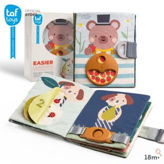 Taf Toys كتاب الأنشطة Busy Book Opposites كتاب تنموي من عمر 18 شهرًا فأكثر