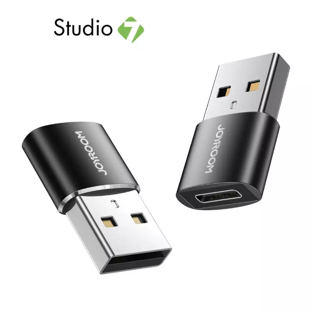 ตัวแปลง JOYROOM Adapter Connector S-H152 USB-A Male to USB-C 3.0A Black by Studio7