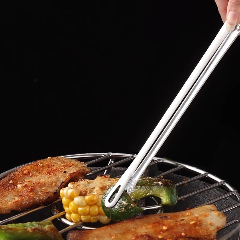 ที่คีบสแตนเลส ที่คีบปิ้งย่างเกาหลี ที่คีบอาหารบุฟเฟ่ต์ ที่คีบอาหารอเนกประสงค์ แบบด้ามยาว