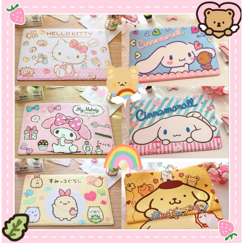 พรมเช็ดเท้าลายการ์ตูน Sanrio น่ารักกันลื่น ซับน้ำได้ดี