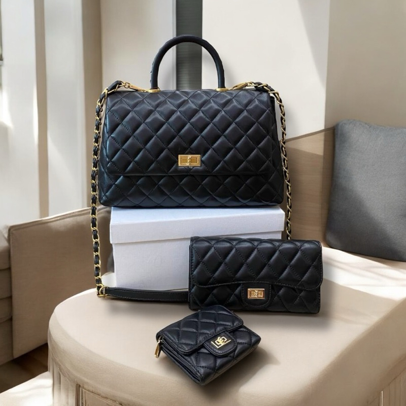 Coco Chain 30cm ขนาดจัมโบ้ กระเป๋าหนังแกะ แบรนด์Lovera