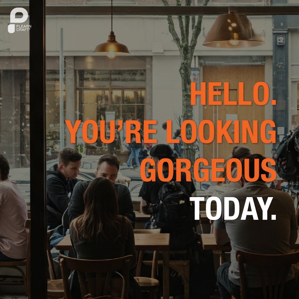 TXEN020	 Hello You looking gorgeous  สติ๊กเกอร์คำคม  Quotes ตกแต่งบ้าน ตกแต่งร้าน