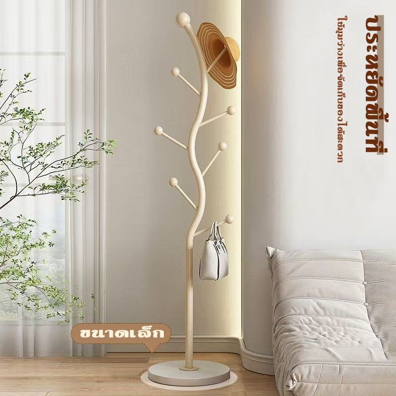 【จัดส่งวันนี้】ชั้นวางเสื้อผ้า ที่แขวนกระเป๋า ไม้แขวนผ้า ที่แขวนหมวก ราวแขวนกระเป๋าบรรยากาศที่เรียบง่าย - รูปที่ 4