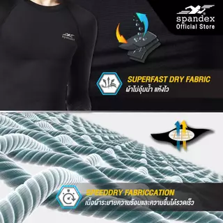 Spandex เสื้อรัดกล้ามเนื้อแขนยาวเด็ก กันUV ผ้าไม่อุ้มน้ำ แห้งไว กระชับ ไม่ย้วย ใส่ว่ายน้ำได้ CM701