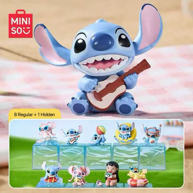 💥สุ่มแยกพร้อมส่ง💥 กล่องสุ่ม Miniso Disney STiTCH  Summer Party