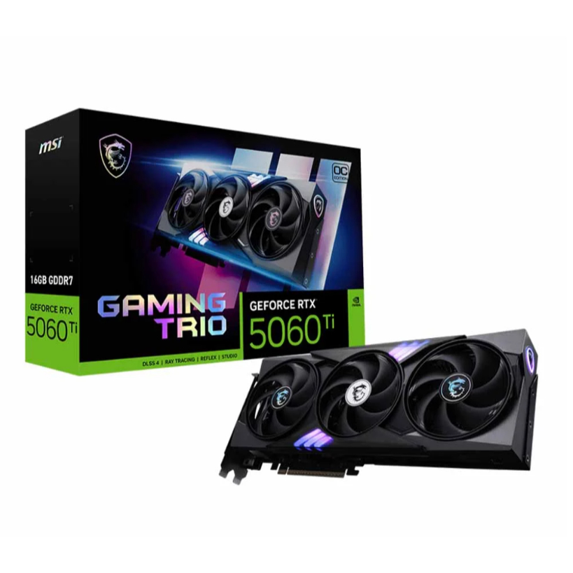 VGA MSI GEFORCE RTX 5060 TI 16G GAMING TRIO OC - 16GB GDDR7