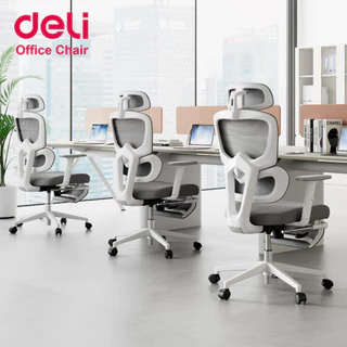 [ฟรีเบาะ]Deli เก้าอี้ทำงาน เก้าอี้เพื่อสุขภาพ รองรับสรีระ ช่วยให้นั่งนาน ไม่เมื่อย Ergonomic Chair
