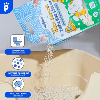 My Paws ทรายแมว ทรายเต้าหู้ เพิ่มเม็ดดับกลิ่น Deodorant Tofu Cat Litter ดับกลิ่นดีขึ้น! กลิ่นOriginal ขนาด6-24ลิตร