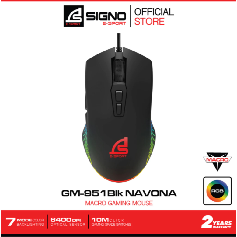 MOUSE (เมาส์) SIGNO NAVONA GM-951 RGB BY COMCOM