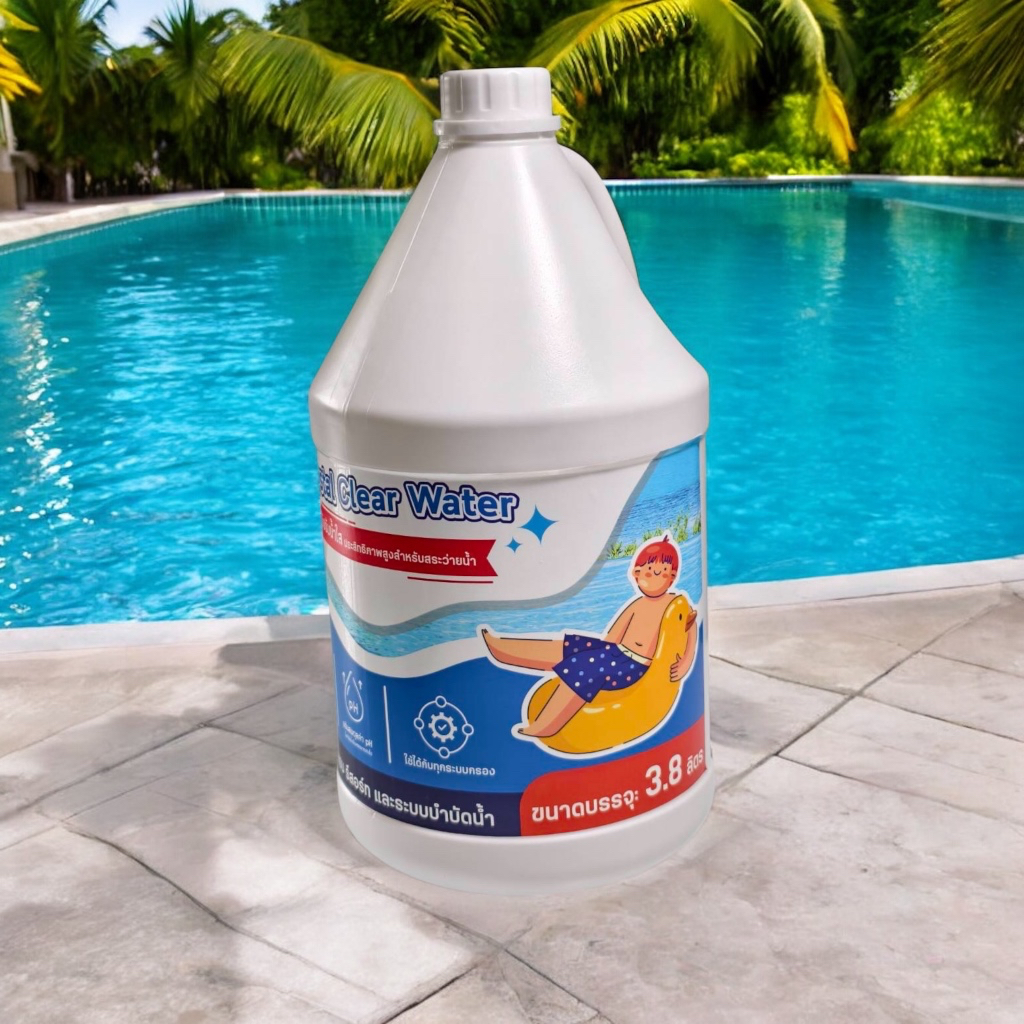 Crystal Clear Water เคมีปรับน้ำใส เร่งการตกตะกอน ประสิทธิภาพสูงสำหรับสระว่ายน้ำ