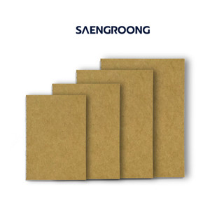 Saengroong สมุดปกน้ำตาล เนื้อถนอมสายตา ขนาด (A5/A6/B5/B6) 30แผ่น/1เล่ม