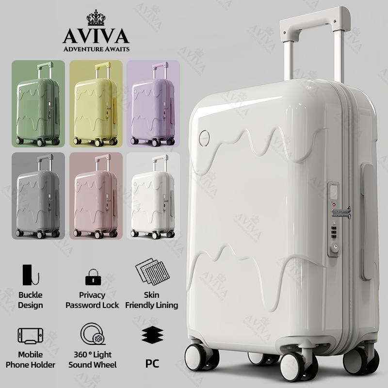 กระเป๋าลาก 20/24 นิ้ว Suitcase | USB ชาร์จ / รหัสผ่านล็อค / เงียบสากลล้อกระเป๋าเดินทาง New style baggage luggage
