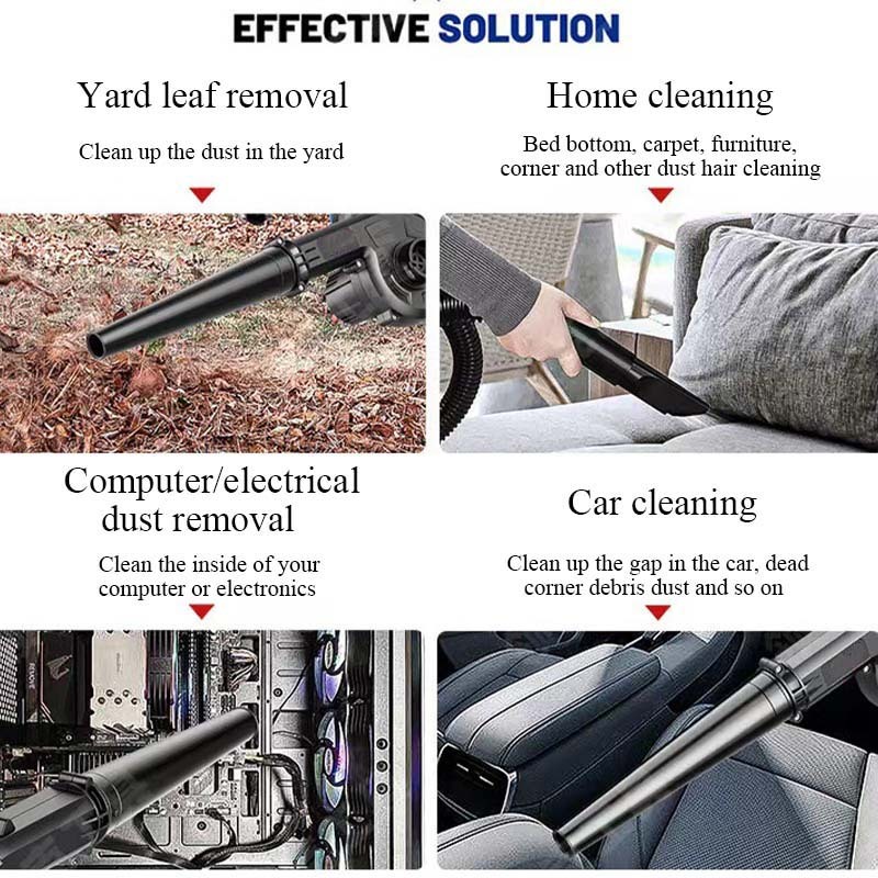 เครื่องเป่าลมไร้สาย เครื่องเป่าลม 2-in-1 (เป่าลม-ดูดฝุ่น) ลมแรงเป็นพิเศษ ที่เป่าลม แบตเตอรี่ลิเธียม ที่กำจัดฝุ่น ชุดเครื - รูปที่ 4
