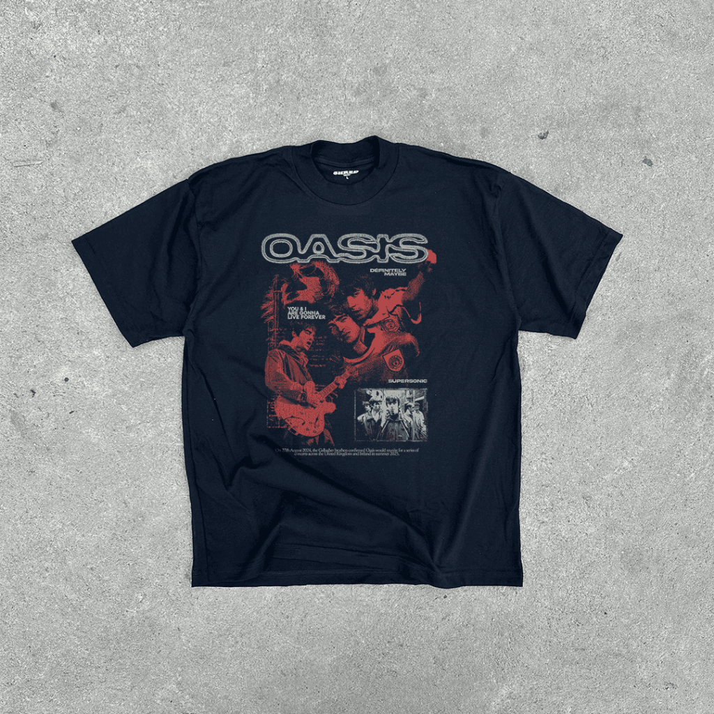 SHRED® - OASIS 04 - BLACK TEE - COTTON100% - ( เสื้อยืดโอเวอร์ไซส์ )