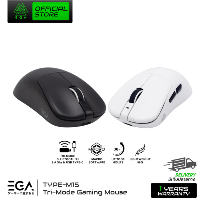 MOUSE (เมาส์) EGA TYPE M15 WIRELESS BY COMCOM