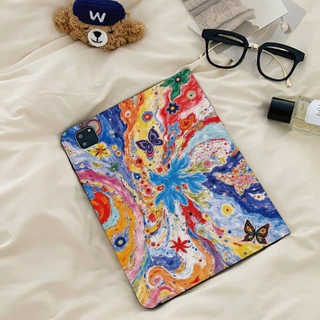 🌼ออกให้ 24 ชม🌼เคส iPad Gen10 Gen11 Air7 ที่ใส่ปากกา กราฟิตี้สี case iPad Air5 Air6 Gen9 Pro11 2024