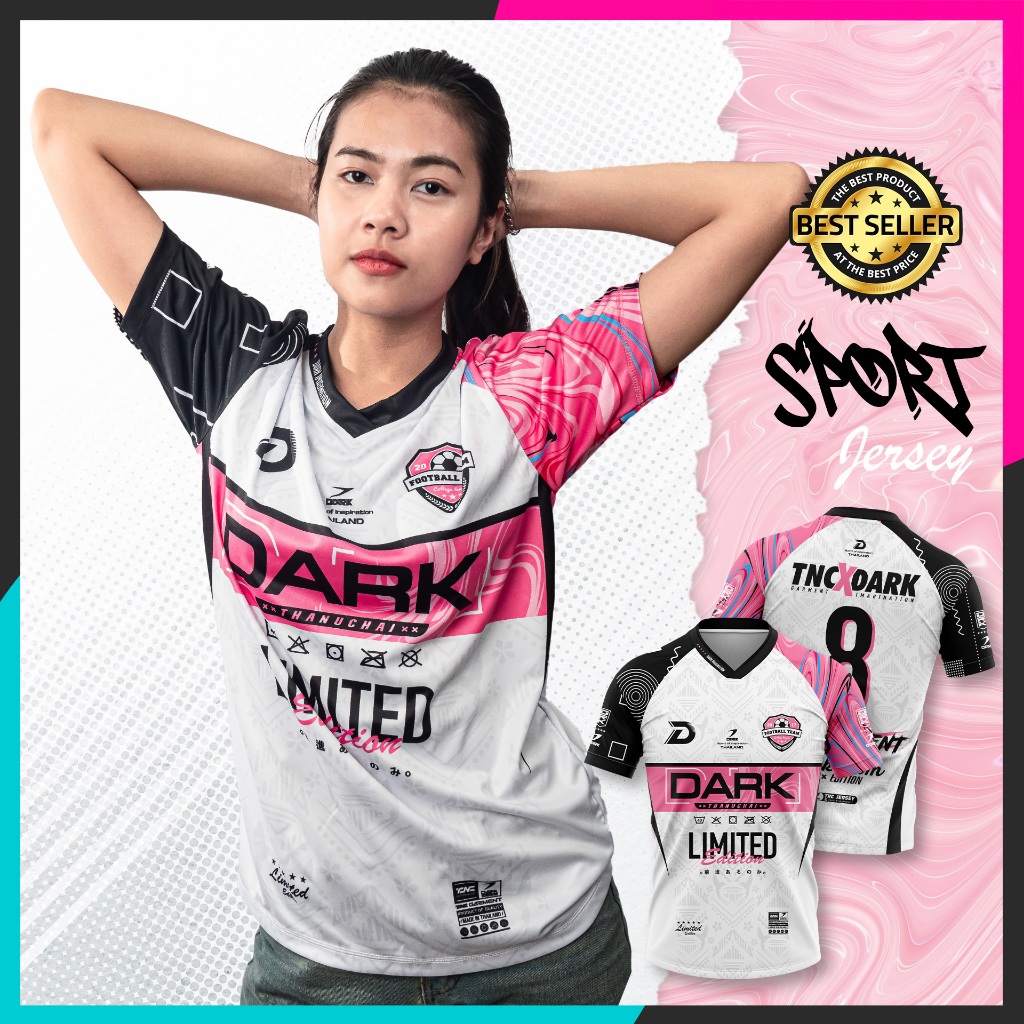 เสื้อบอลพิมพ์ลาย ผ้าไมโครโพลีเอสเตอร์ แห้งไว ใส่ซ้อมบอล รุ่น Sport A3