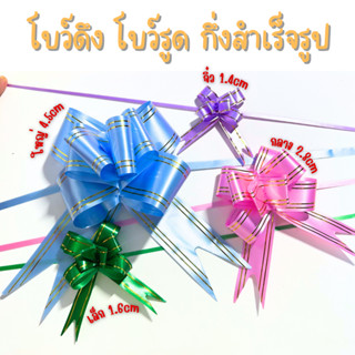 โบว์กึ่งสำเร็จรูป โบว์ดึงรูดผีเสื้อ แพค 10 ชิ้น