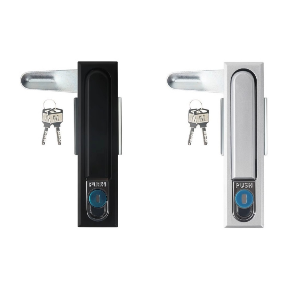 กุญแจฝังฝาแบบบิด กุญแจตู้คอนโทรล PL-003K-B / PL-003K-S ขนาดใหญ่ กุญแจแบบกดเด้ง