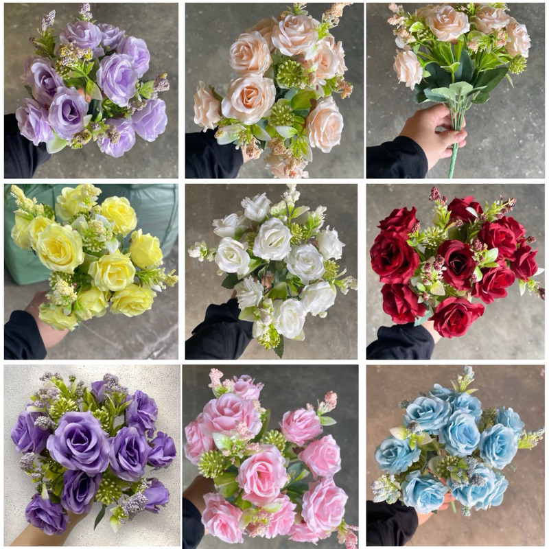พร้อมส่ง กุหลาบตัวแต่งช่อเล็ก รุ่นชาร์ล็อตแคสเปียโฟม 10ดอก 4ซม กุหลาบเล็ก กุหลาบผ้า ดอกไม้ประดิษฐ์