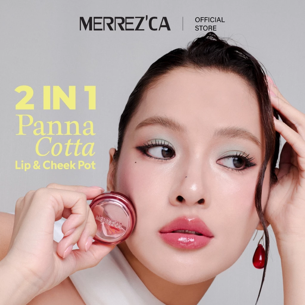 Merrezca Panna Cotta Lip&Cheek Pot ลิปบาล์มเนื้อเจลลี่ 88.34 % DewyEssence ทาได้ทั้งแก้มและปาก thumbnail 6