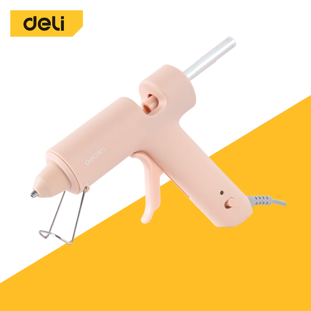 [ฟรีกาว] Deli ปืนยิงกาวไฟฟ้า ปืนยิงกาว 20W ปืนกาว สีชมพู มินิมอล ร้อนไว ใช้งานง่าย DIY อเนกประสงค์ Glue Gun