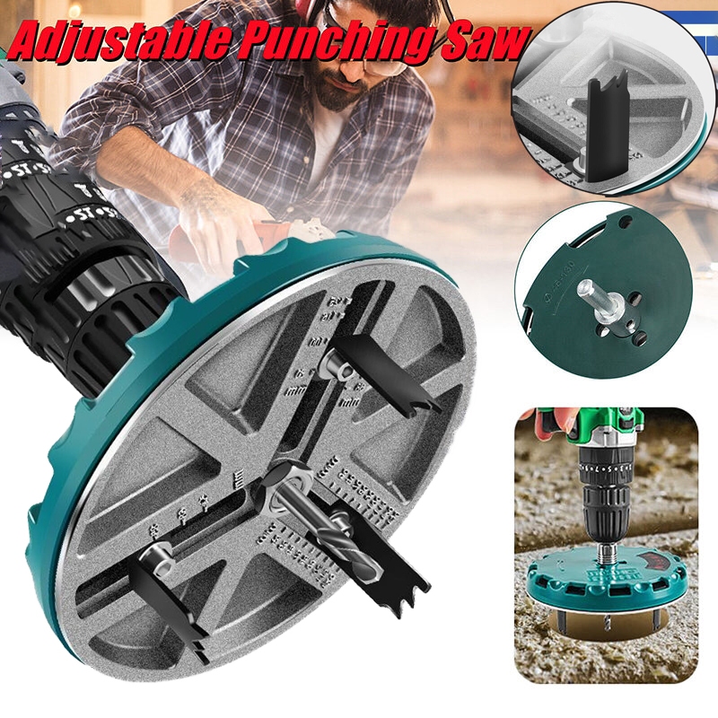 ที่เจาะรูไม้อเนกประสงค์,แผ่นไม้,แผ่นยิปซั่ม,ที่เครื่องเจาะรู Pelat Aluminium พลาสติก,สว่านเจาะรูอเนกประสงค์ปรับได้