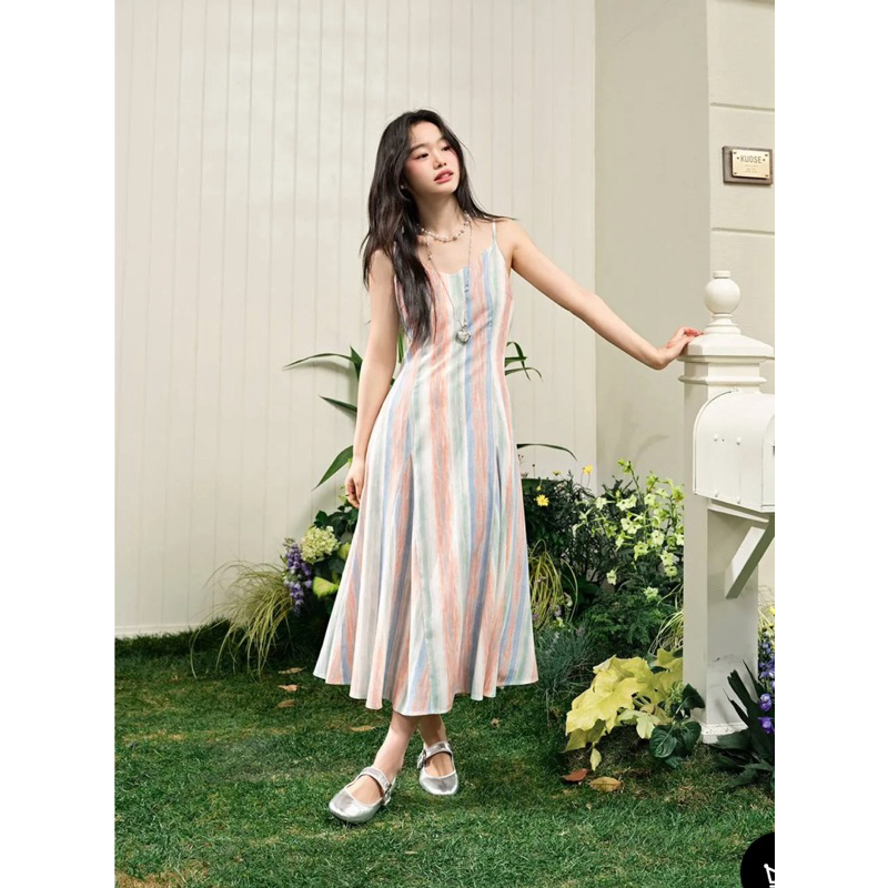 [มือสอง] เดรสยาว KUOSE size M ผ้าสวย ใส่แล้วหุ่นดี สภาพดีมาก