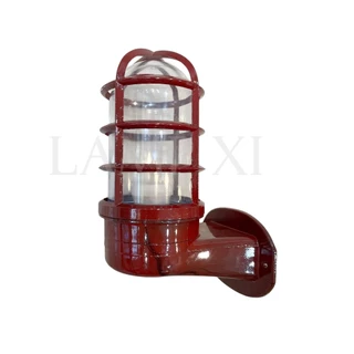 โคมไฟติดผนังกรงนก ภายนอก E27 สีดำ/ลายไม้ โคมไฟภายนอก ทนแดดทนฝน