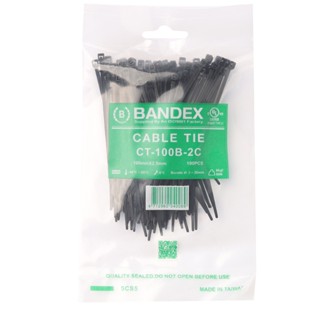 เคเบิ้ลไท Bandex CT-100-2C 2.5x100mm (4นิ้ว) สีดำ/ขาว/ฟ้า/แด…