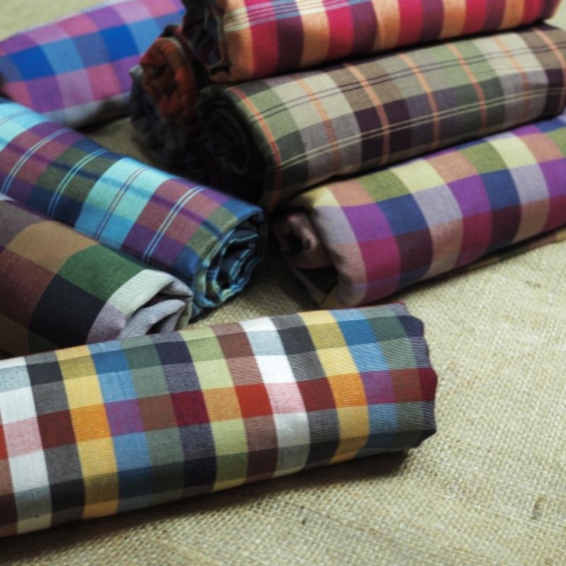 ผ้าขาวม้าหมักโคลน  เนื้อนุ่ม ผืนใหญ่พิเศษ100*200cm. (เย็บริมแล้ว)