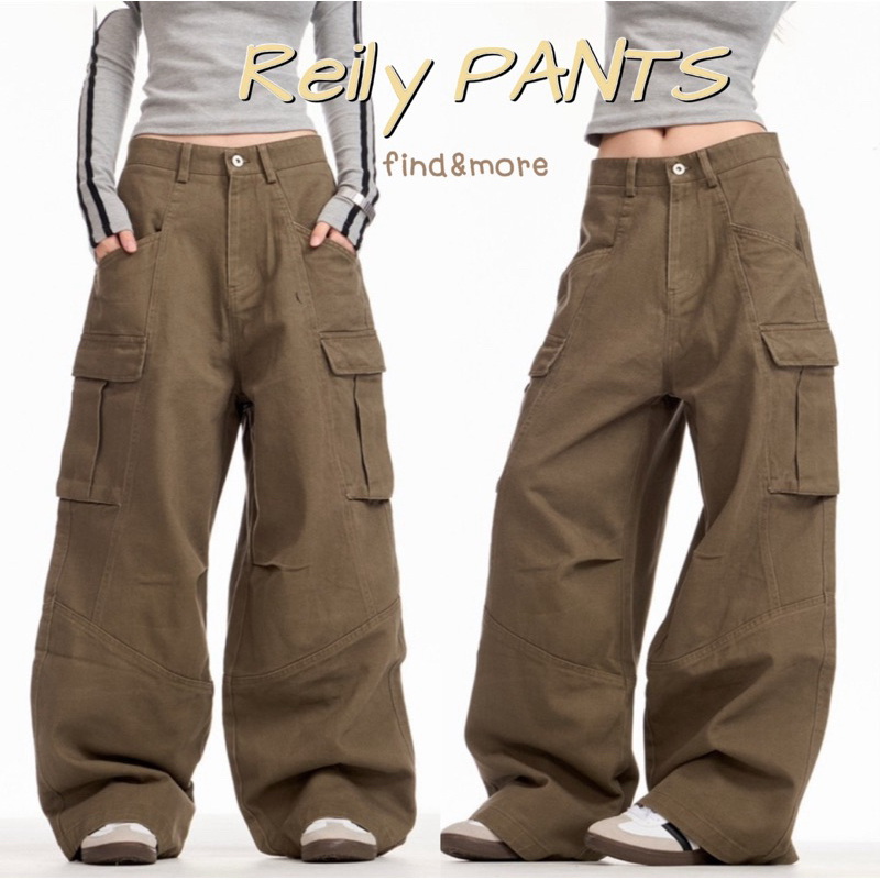 ꜰɪɴᴅ & ᴍᴏʀᴇ💫 {มีส่งด่วน🚘}Reily cargo กางเกงยีนส์ทรงกระบอก ทรงสวย กางเกงขายาวผู้หญิง A07