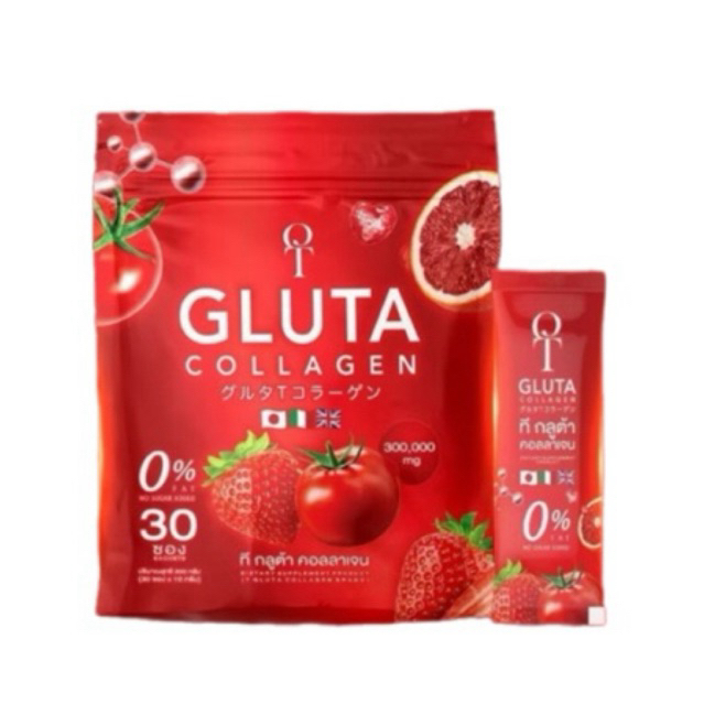 โปร 1แถม1 T GLUTA คอลลาเจน ผิวเปิดไฟ ที กลูต้า ( 1 ห่อ 30 ซอง )