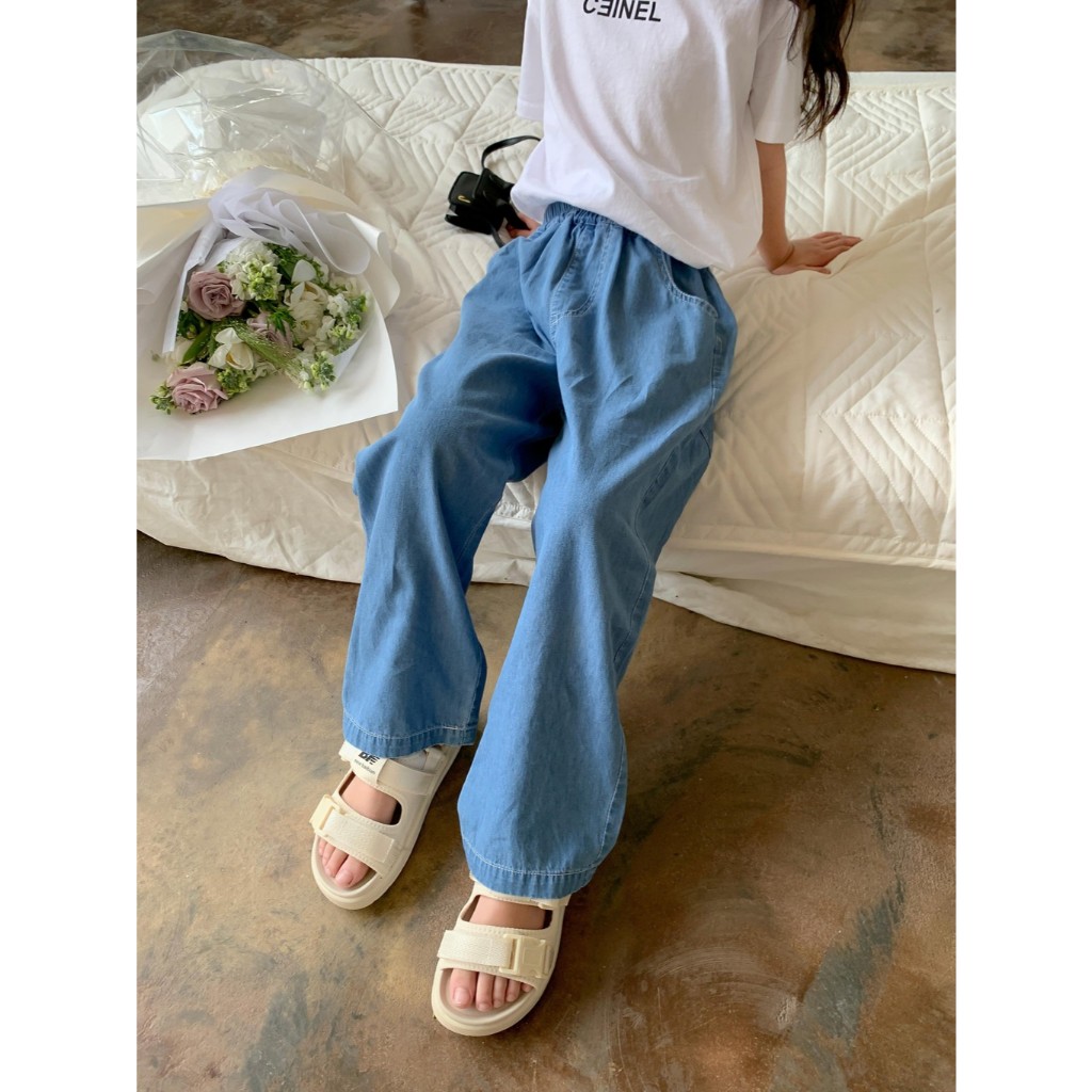 Hania Kids กางเกงยีนส์ขายาว สไตล์เกาหลี สำหรับเด็กผู้หญิง – MX3120067