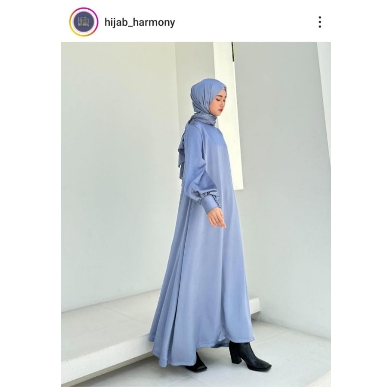 ชุดเดรสยาว Hijab Harmony สี Pink Peach มือสอง เคยใส่ 1 ครั้งถ้วน