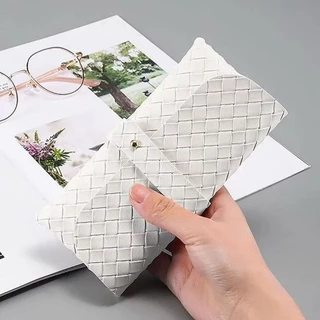 (พร้อมส่งจากไทย) กระเป๋าหนัง PU ลายถัก อเนกประสงค์ สําหรับใส่แว่นตากันแดด