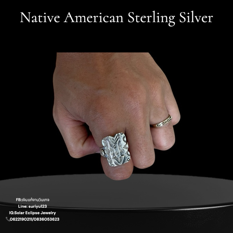 Navajo Sterling Arrows Ring size: 60