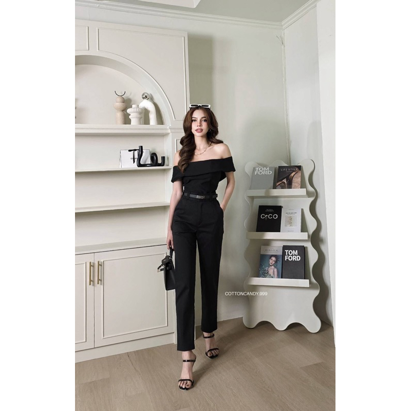 🚨โค้ดลดเหลือ 375.- Cottoncandy 🖤New Valana premium pants กางเกงขากระบอกเล็กขา 7ส่วน ผ้าคอตตอนเนื้อดี