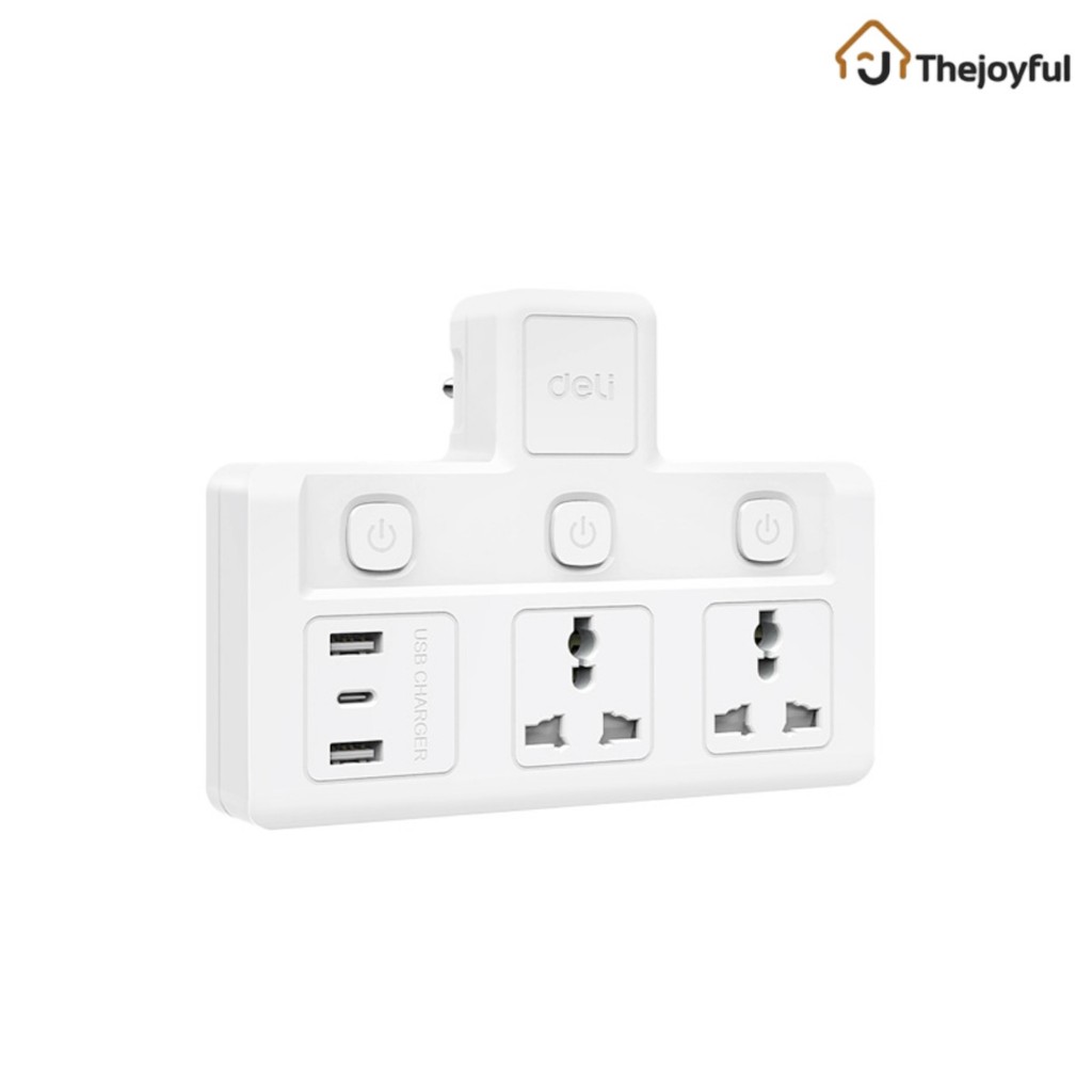 Thejoyful หัวแปลงอแดปเตอร์ หัวแปลงปลั๊กไฟ อแดปเตอร์ไฟ Adapter สูงสุด 2500W มีสวิตช์ไฟบอกสถานะ