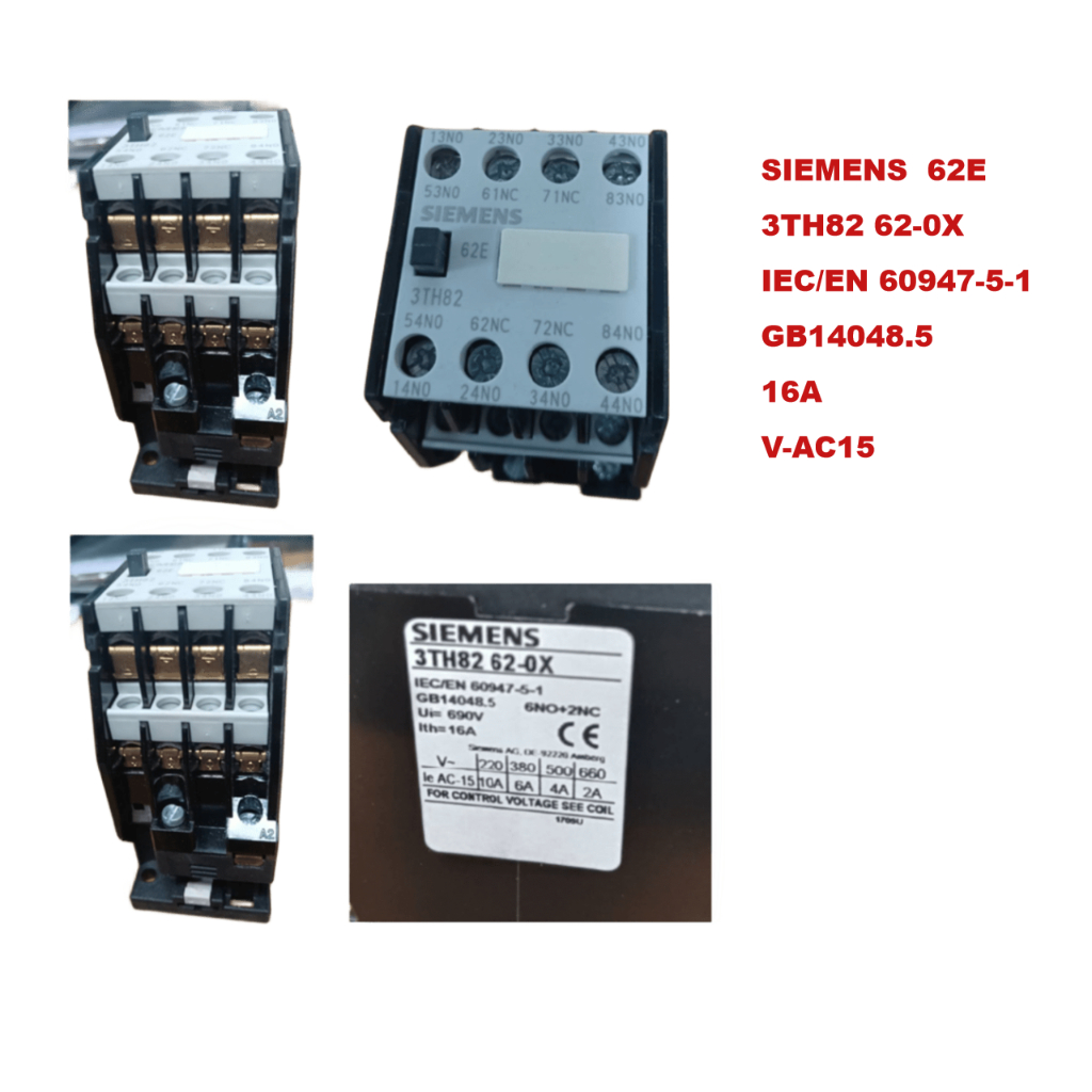 SIEMENS  62E 3TH82 62-0X IEC/EN 60947-5-1 GB14048.5 16A V-AC15