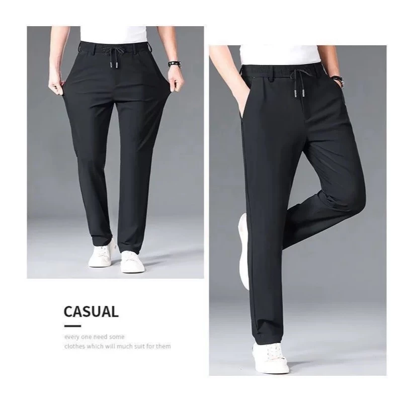 #074#M-5XL#พร้อมส่ง#กางเกงลำลองกางเกงแฟชั่นผู้ชายขายาวงานป้ายมีซิปหลังเอวยางยืดแฟชั่นรุ่นใหม่เนื้อผ้าใส่สบาย thumbnail 6