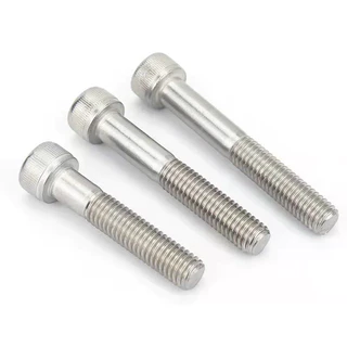 สกรู หัวจม สแตนเลส 304 เกลียวมิลไม่ตลอด ขนาด M8 ความยาว 40-95 mm. M8 Hex Socket Head Cap Half Metric Thread SUS 304