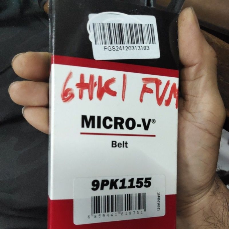 สายพาน 9PK1155 สําหรับ ISUZU DECA, FVM เครื่อง 6HK1