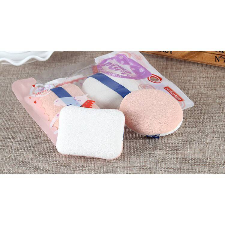 [พร้อมส่ง] พัฟ ฟองน้ำ พัฟแต่งหน้า แพ็คคู่ ( พัฟกลม + พัฟเหลี่ยม ) พัฟทาแป้ง พัฟสี่เหลี่ยม Puff