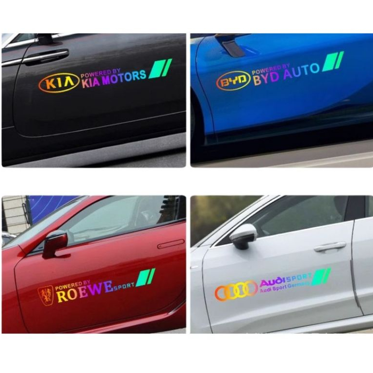 สติกเกอร์ติดรถยนต์ 1 คู่⭐พร้อมส่งจากไทย⭐สติกเกอร์รถยนต์​ ส่งจากไทย​ขนาด 75x9.2 cm. สะท้อนแสง สติกเกอร์แต่งรถ