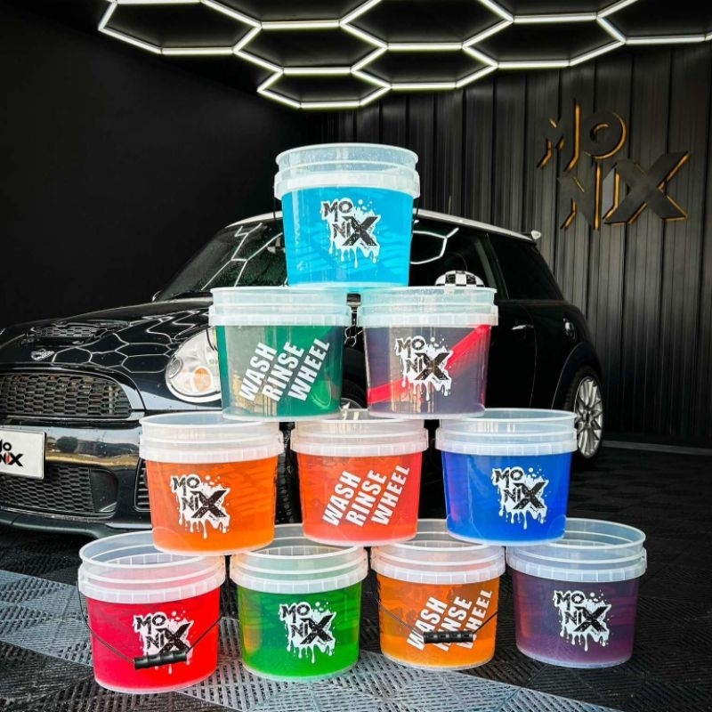 MONIX Detailing Wash Bucket ถังน้ำล้างรถ HDPE เหนียว แข็งแรง รับน้ำหนักได้ 100 Kg.