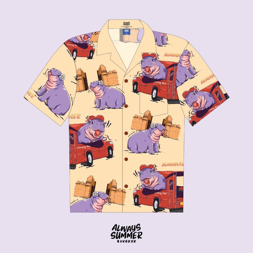 Always Summer Anywhere Shirt Moo Deng Chiangmai