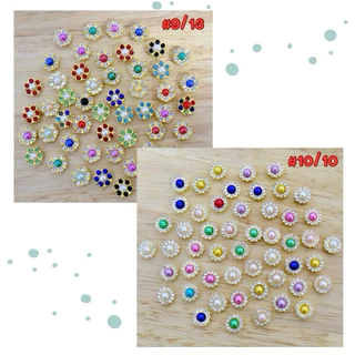 เพชรไฮโซ 50 ชิ้น ขนาด 10 - 15 มิล อุปกรณ์ตกแต่ง DIY