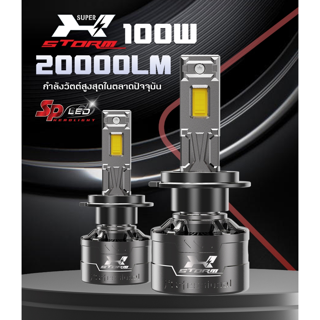 หลอดไฟรถยนต์ยี่ห้อ SP-LED รุ่น Super X-STORM ประกัน 2 ปี