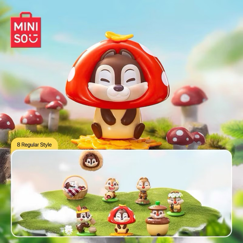 💥สินค้าพร้อมส่ง💥 กล่องสุ่ม Miniso Disney Chip & Dale Nut Wars ยก Box